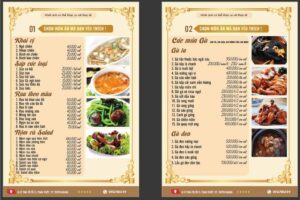 menu nhà hàng